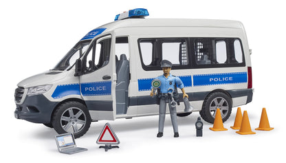 MB Sprinter Police Emergency Vehicle with Lights & Sounds and Policeman - Little Pickles Toy Store