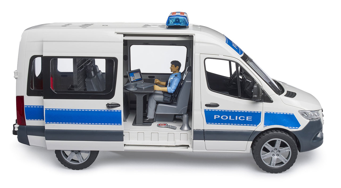 MB Sprinter Police Emergency Vehicle with Lights & Sounds and Policeman