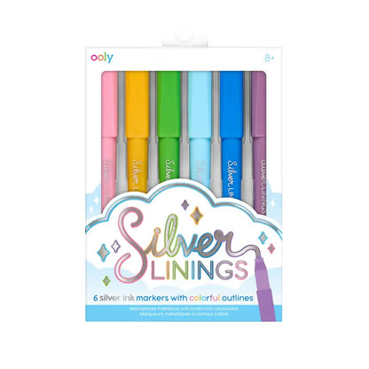 Ooly Silver Linings Outline Markers - Set of 6 - Little Pickles Toy Store