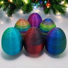 3D Printed Articulated Mystery Dragon Egg - Mama & Baby (Assorted Colors)