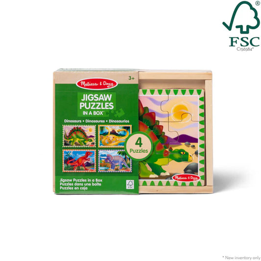 Dinosaurs Puzzles in a Box - 4 Puzzles