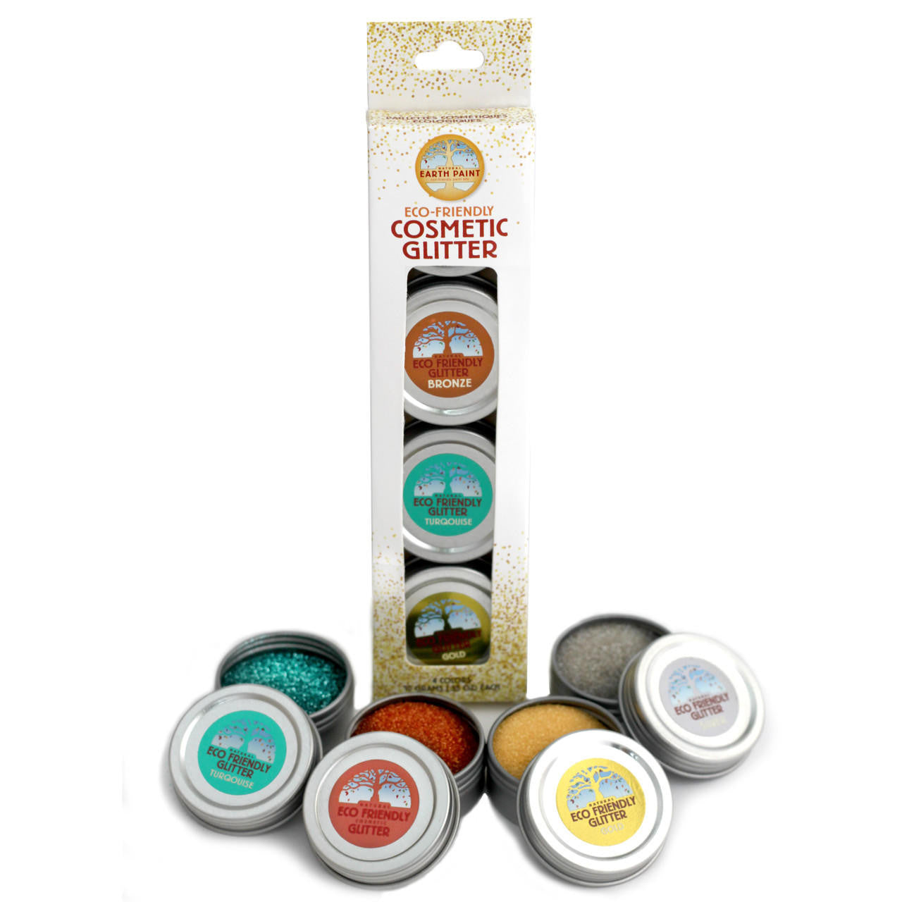 Eco-Friendly Cosmetic Glitter 4-pack