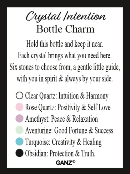 Ganz Crystal Intention Bottle Charm