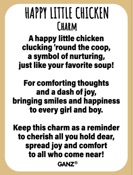 Ganz Happy Little Chicken Charm