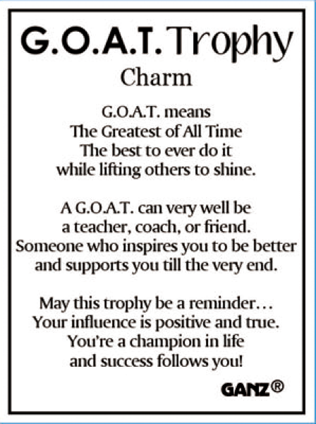 G.O.A.T. Trophy Pocket Charm