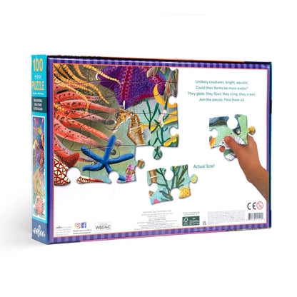 Seahorses, Sea Stars & Sea Slugs 100pc Puzzle - Little Pickles Toy Store