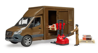MB Sprinter UPS Truck with Driver and Accessories - Little Pickles Toy Store