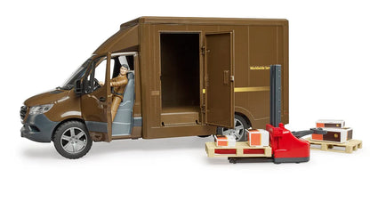 MB Sprinter UPS Truck with Driver and Accessories - Little Pickles Toy Store