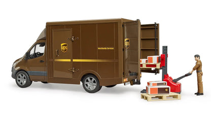 MB Sprinter UPS Truck with Driver and Accessories - Little Pickles Toy Store