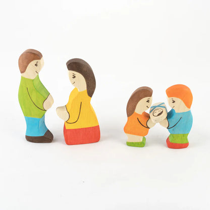 Waldorf Wooden Farmer’s Family - 5 Pieces - Little Pickles Toy Store