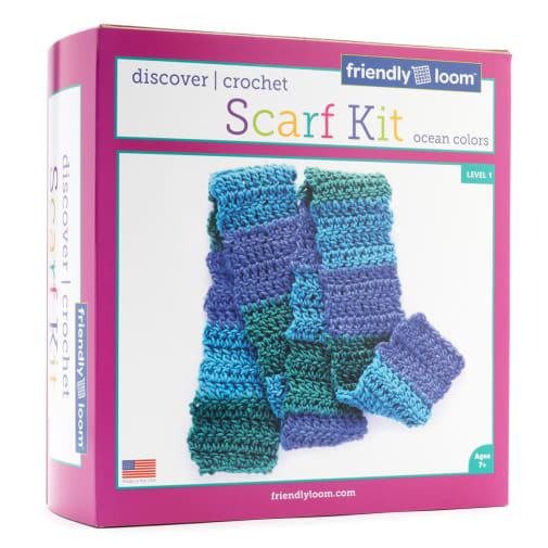 Discover Crochet Scarf Kit - Ocean