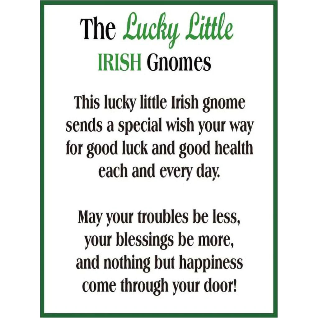 Lucky Little Irish Gnome Pocket Charm