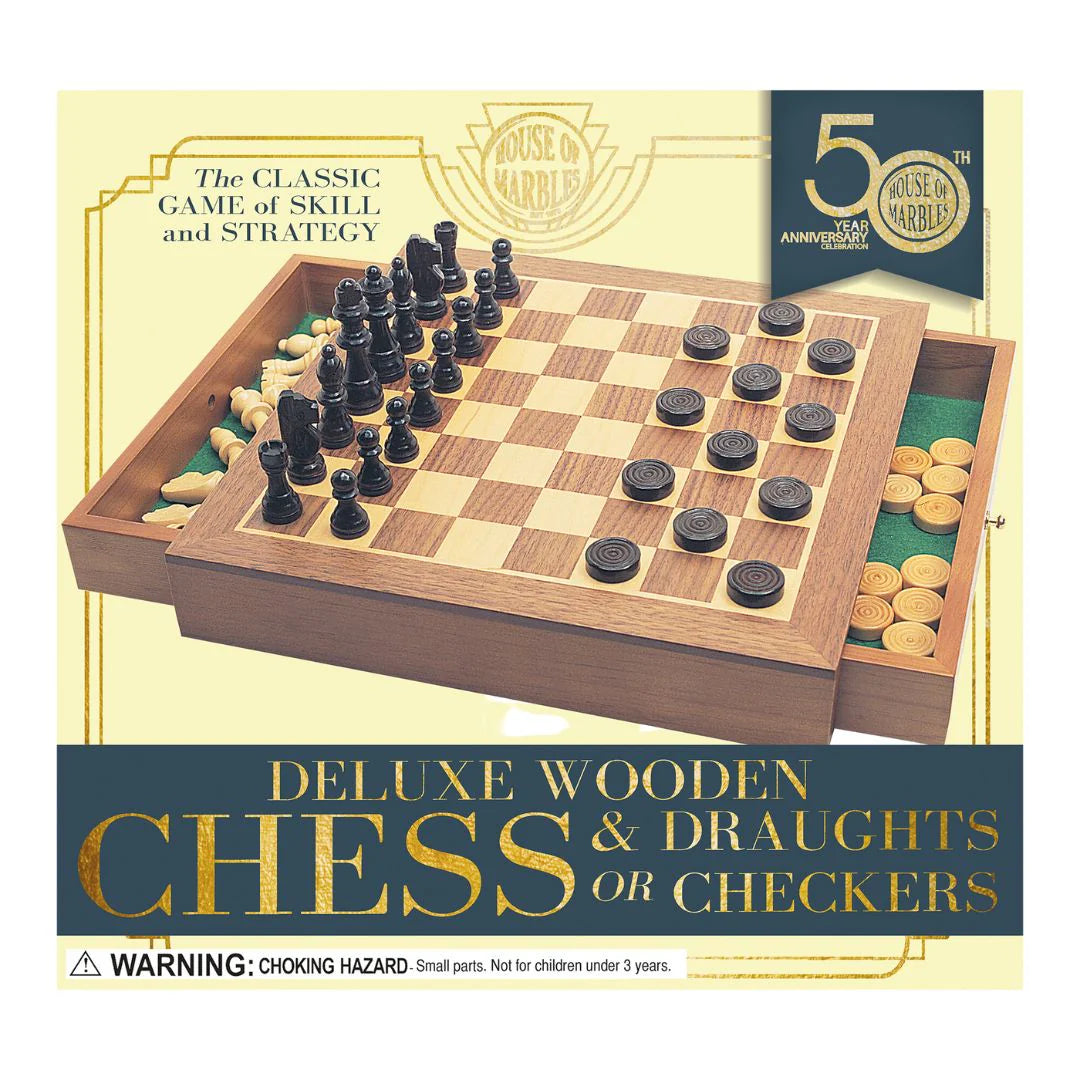 House of Marbles Chess/Checkers Set