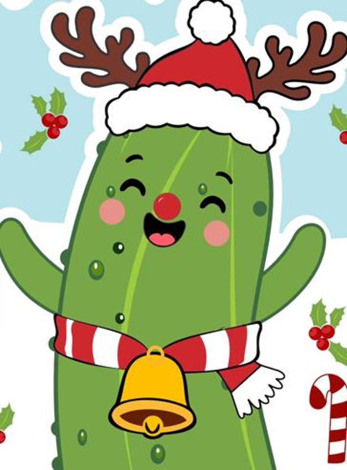 Christmas Card - Reindeer Pickle
