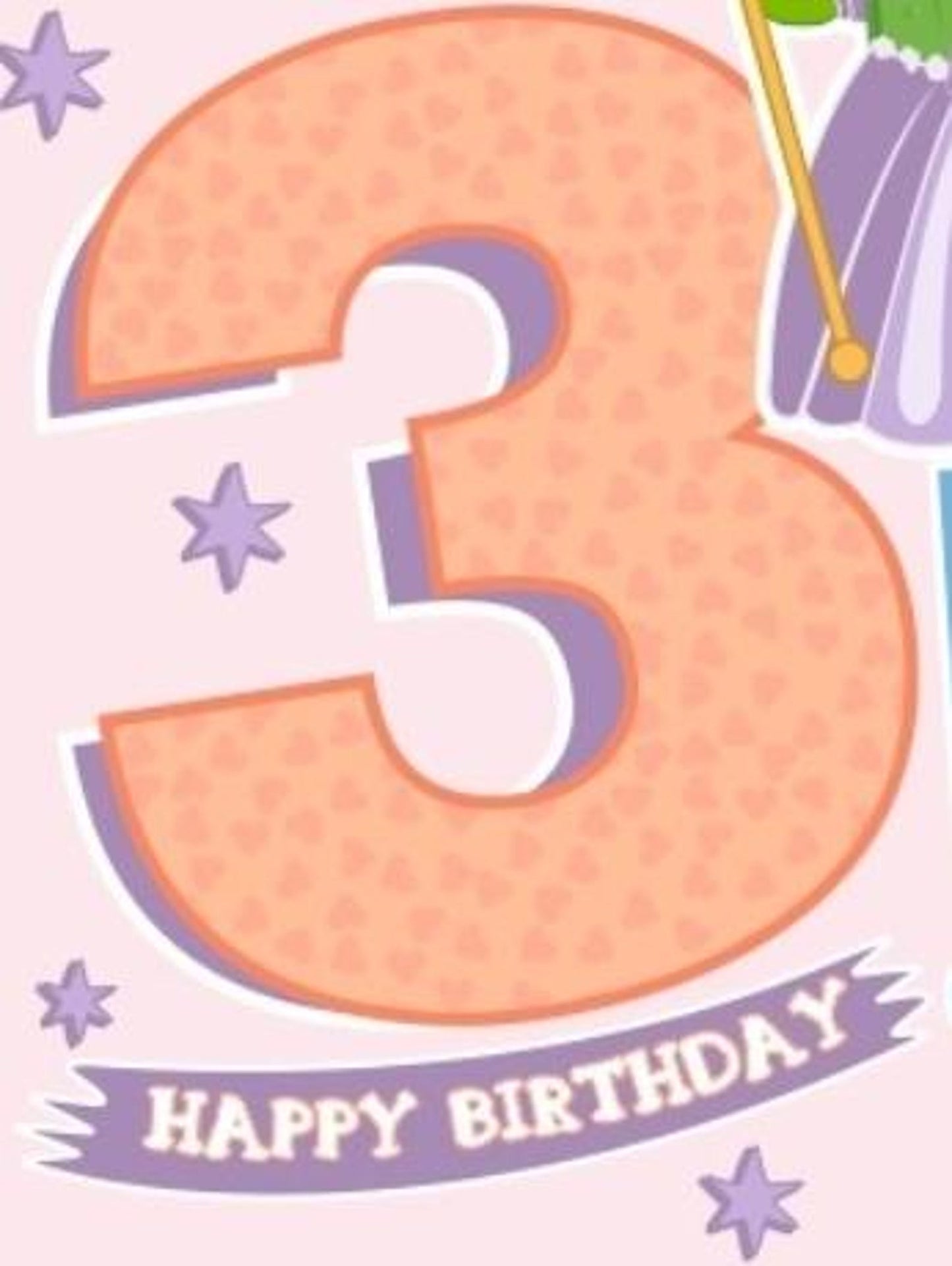Happy As Can Be You're 3 Birthday Card - Princess Pickle