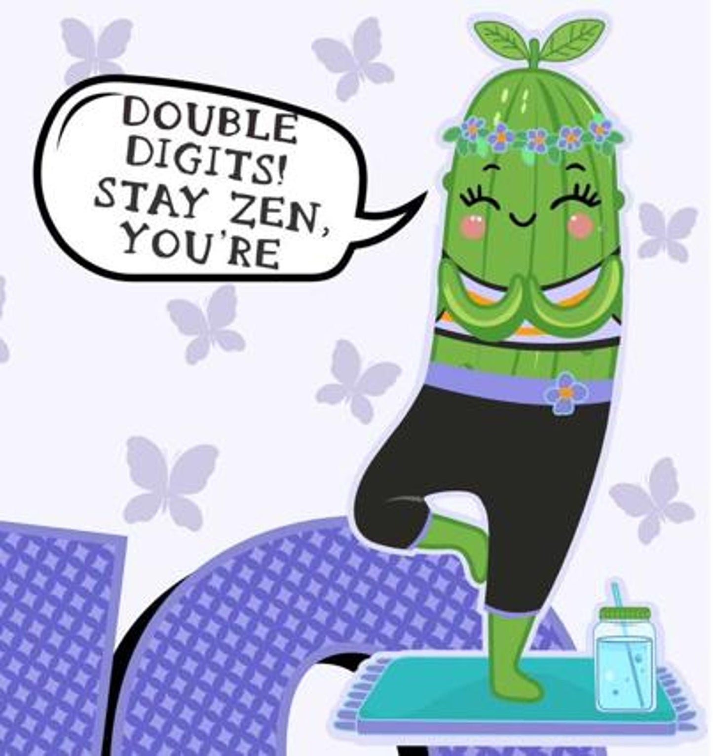 Little Pickles # 10 Birthday Card - Girl Pickle