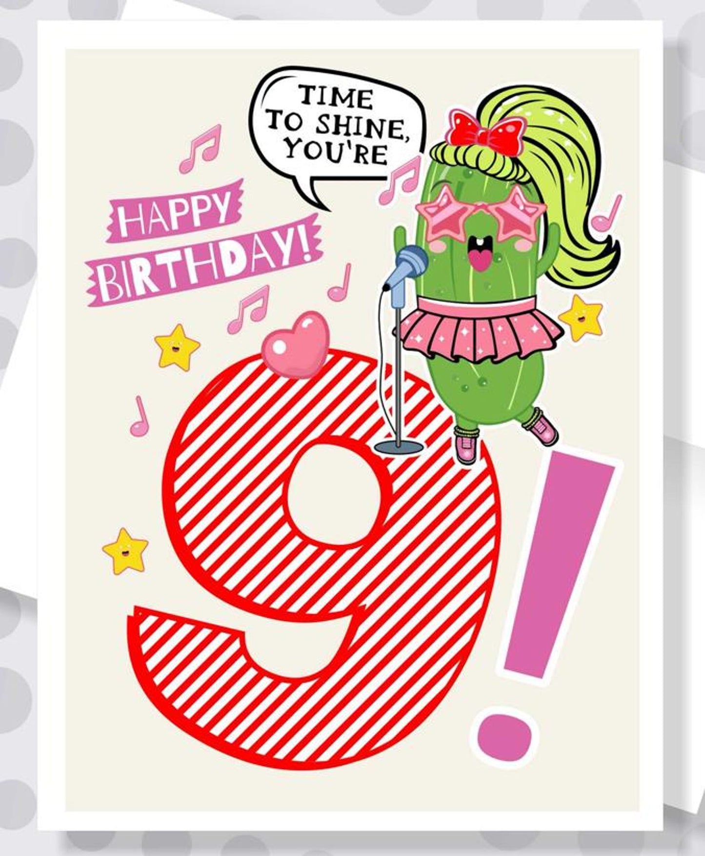 Little Pickles # 9 Birthday Card - Girl Pickle