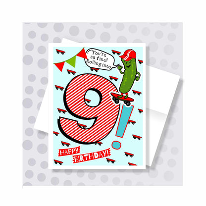 Little Pickles # 9 Birthday Card - Boy Pickle