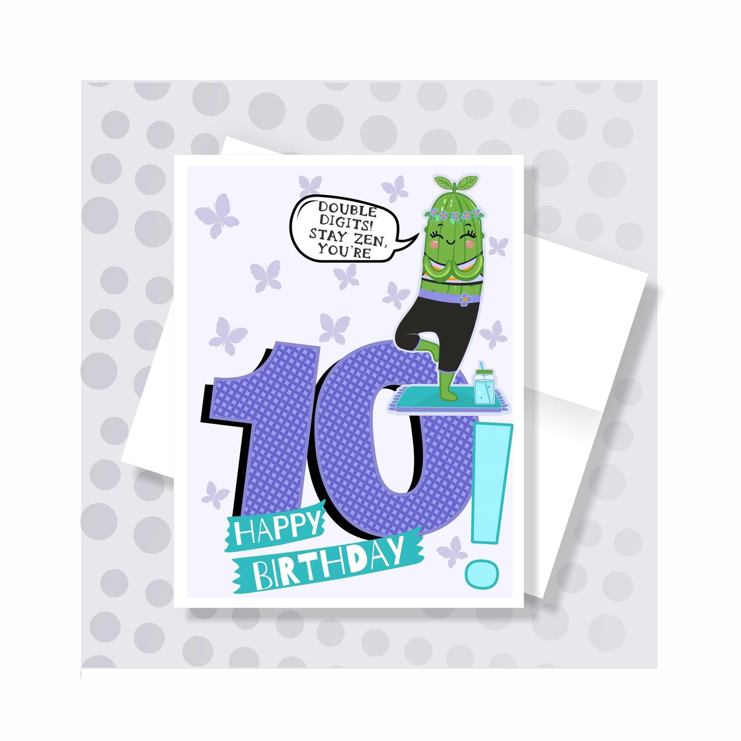 Little Pickles # 10 Birthday Card - Girl Pickle