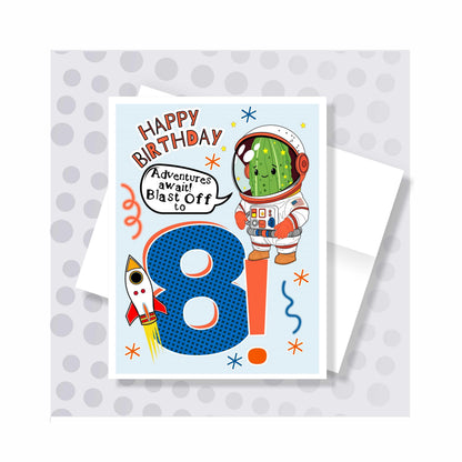 Little Pickles # 8 Birthday Card - Boy Pickle