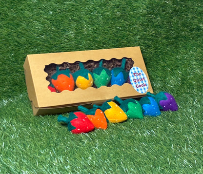 Handmade Soft Toy Rainbow Strawberries - Set of 6