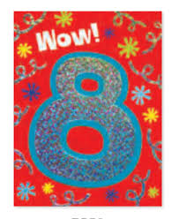 Small Foil Number Card