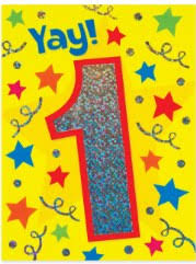 Small Foil Number Card