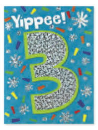 Small Foil Number Card