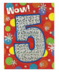 Small Foil Number Card