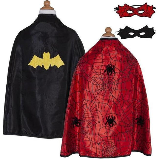 Reversible Spider/Bat Toddler Cape, Size 2-3T