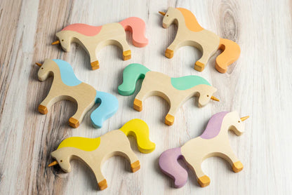Waldorf Large Wooden Unicorn - Little Pickles Toy Store