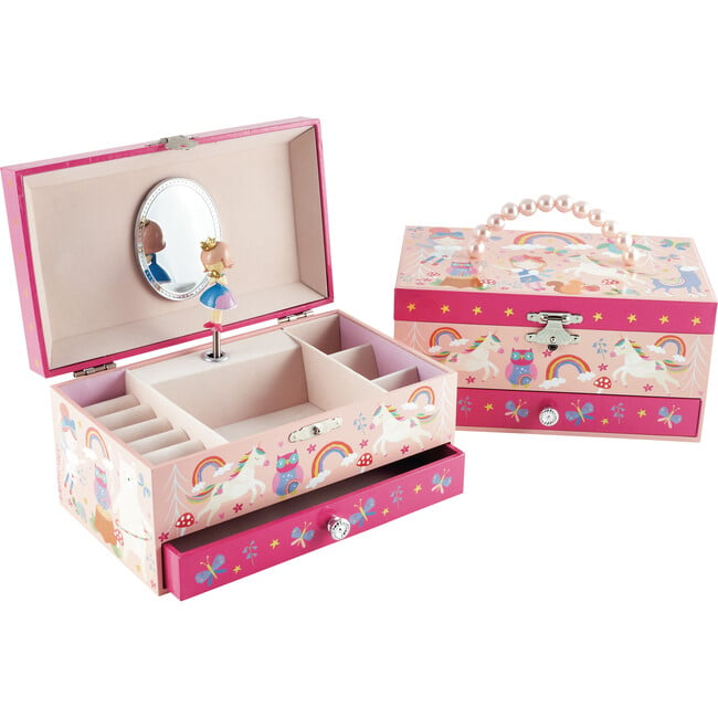 Musical Jewelry Box - Rainbow Woodland