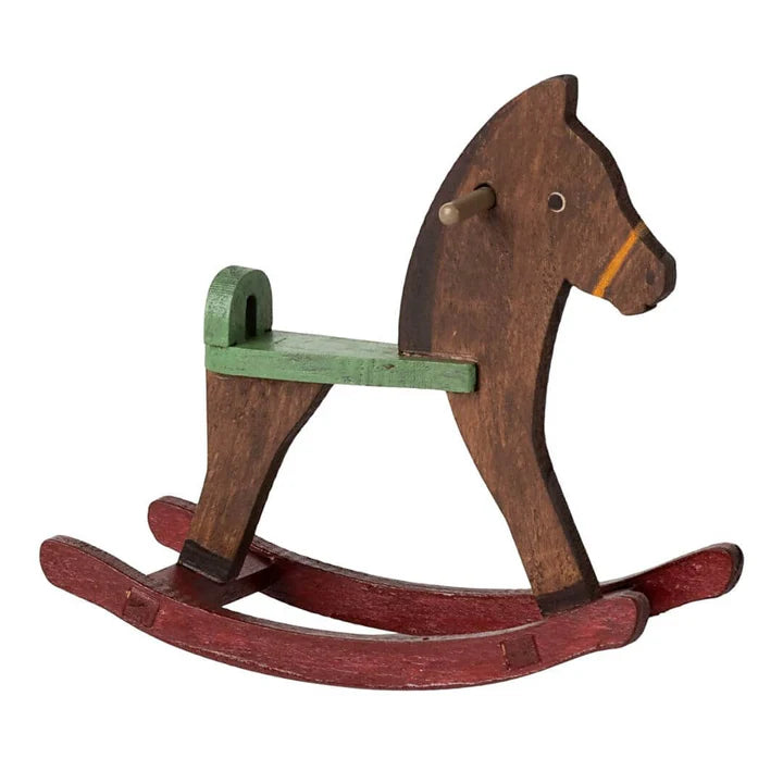 Maileg Rocking Horse, Mouse - Dark Brown