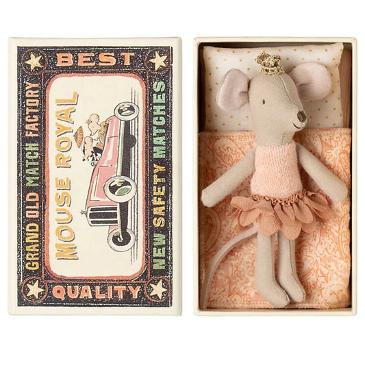 Maileg Princess Mouse, Little Sister in Matchbox
