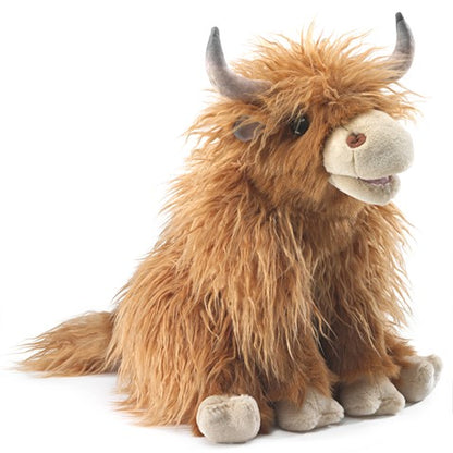 Highland Cow Hand Puppet - Little Pickles Toy Store