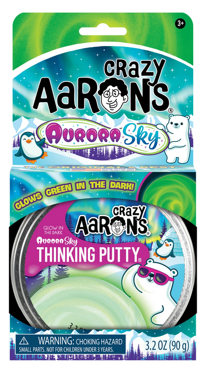 Crazy Aaron's 4" Glow in the Dark Tin Aurora Sky