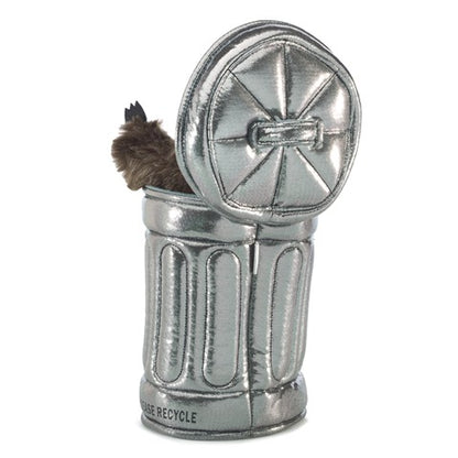 Raccoon in a Garbage Can Hand Puppet - Little Pickles Toy Store