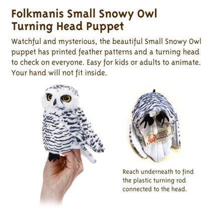 Small Snowy Owl Hand Puppet - Little Pickles Toy Store