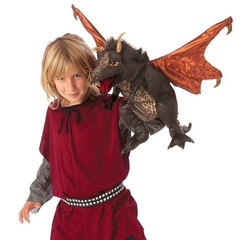 Black Dragon Hand Puppet