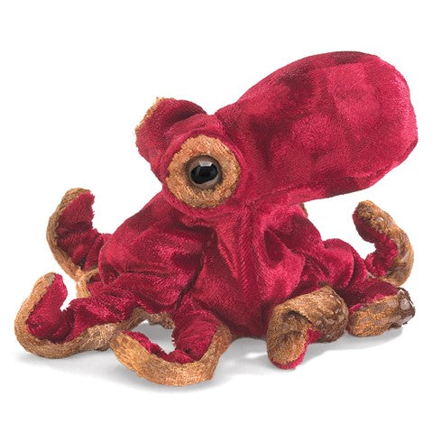 Red Octopus Finger Puppet