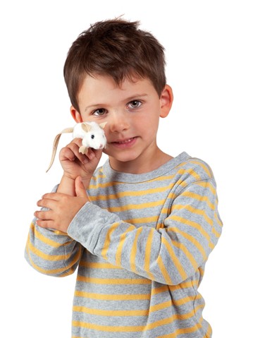 Folkmanis - Mini White Mouse Finger Puppet