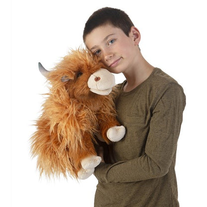 Highland Cow Hand Puppet - Little Pickles Toy Store