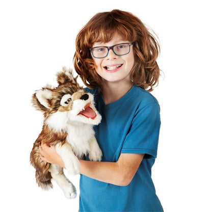 Gray Wolf Hand Puppet - Little Pickles Toy Store