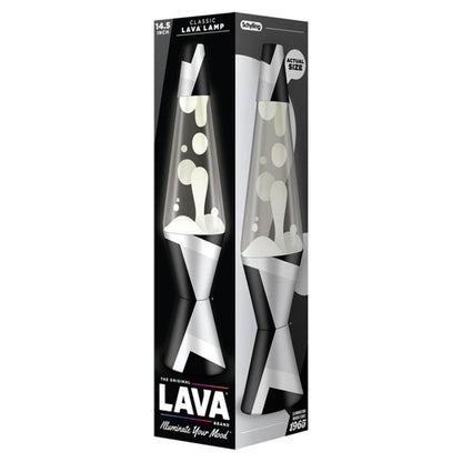 14.5'' Polygonal  Lava Lamp White/Clr