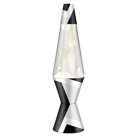 14.5'' Polygonal  Lava Lamp White/Clr