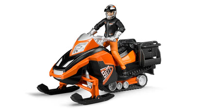 Snowmobile with driver and accessories