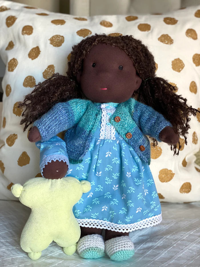 Handmade Waldorf Doll with Baby Doll