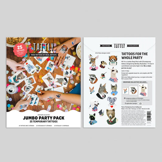 Creature Collective Jumbo Tattoo Party Pack