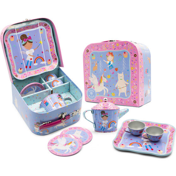 Rainbow Fairy 7-piece Tin Tea Set