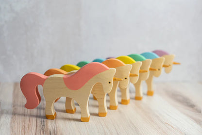 Waldorf Large Wooden Unicorn - Little Pickles Toy Store
